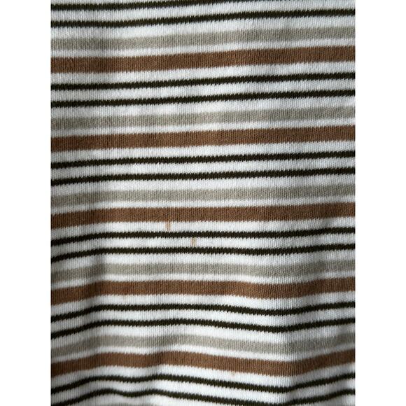 Editions Woman Striped Long Sleeve Top Women’s 2X Neutral Stretch Tee - Picture 3 of 4